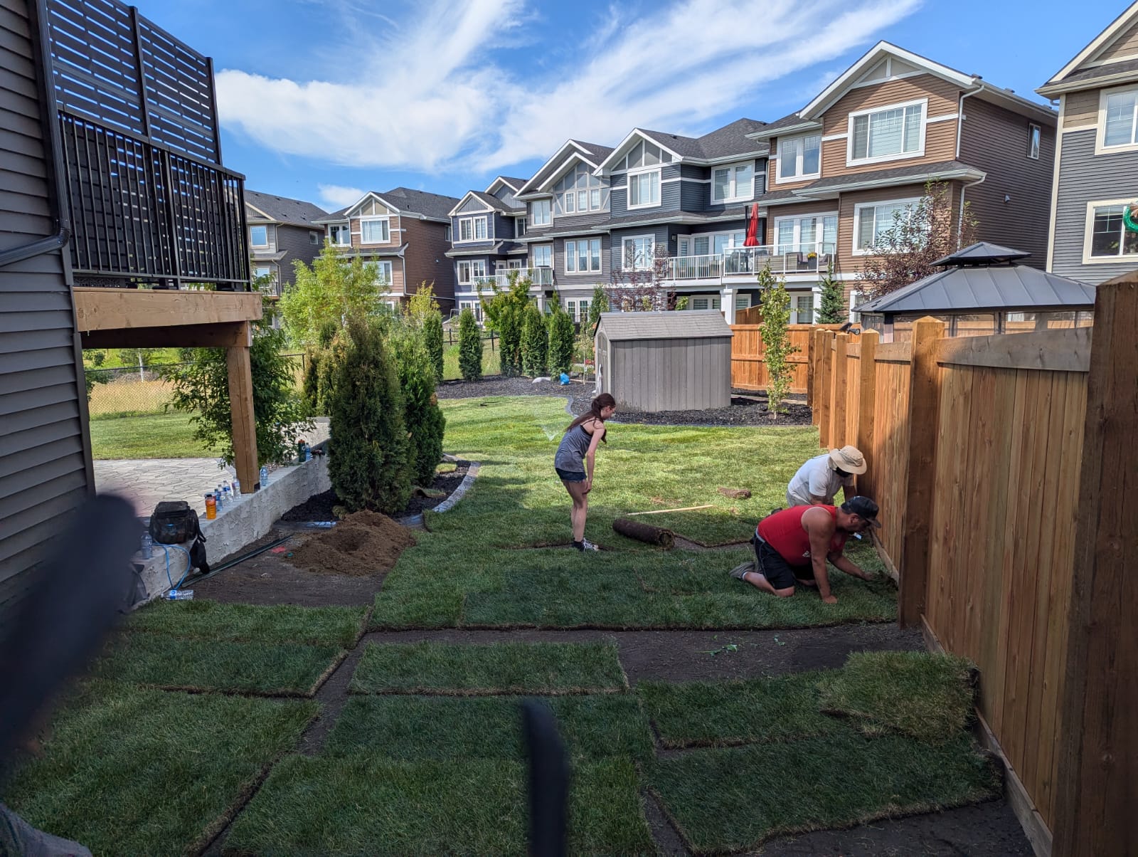 Recent residential landscaping project